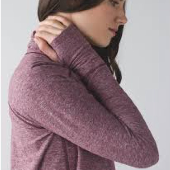 Lululemon peplum Warm your core long sleeve shirt 6 8 medium pleated back - Picture 2 of 7